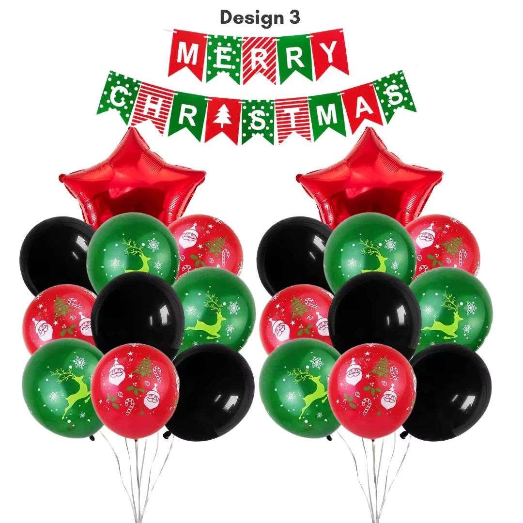 Merry Christmas Balloon Bundle set