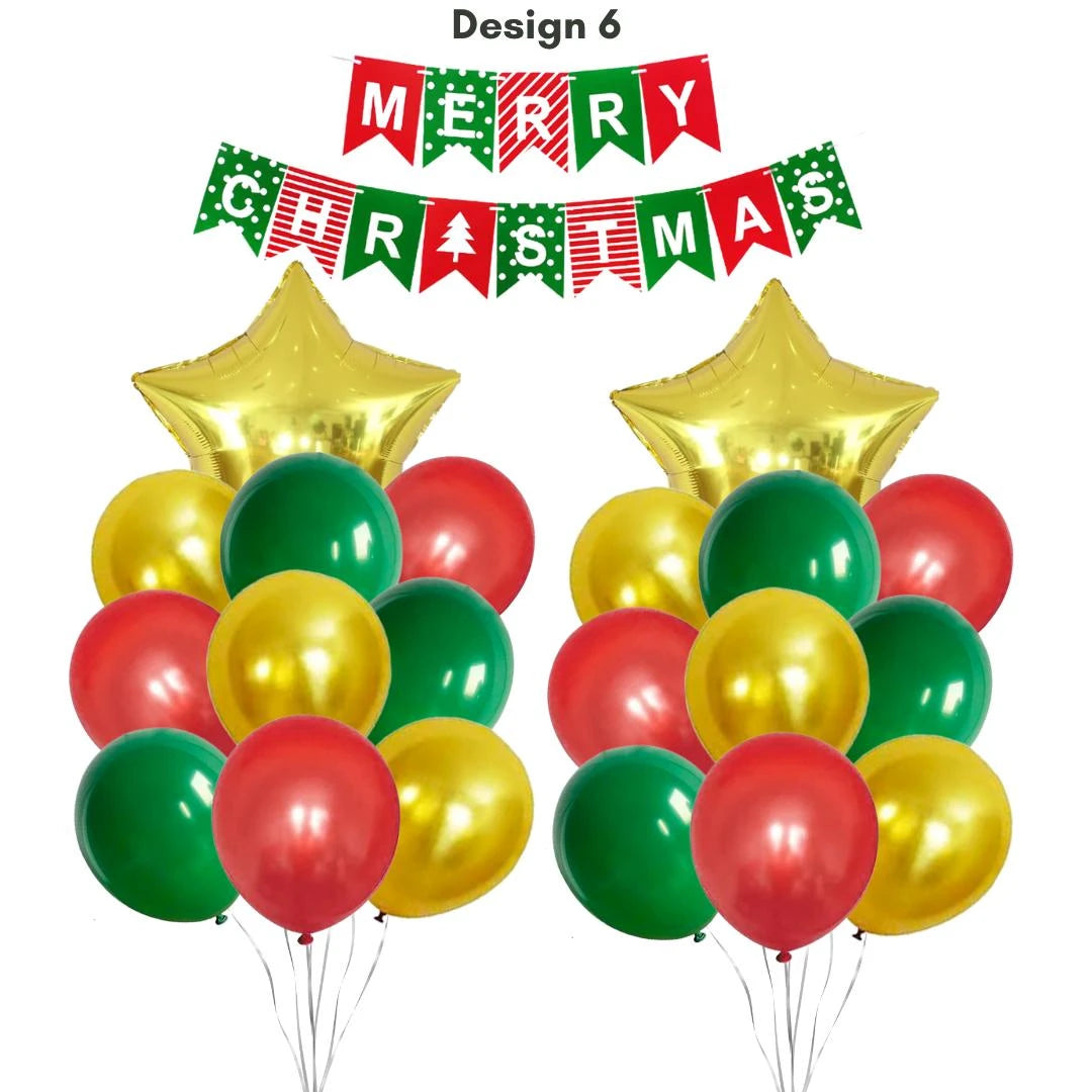 Merry Christmas Balloon Bundle set