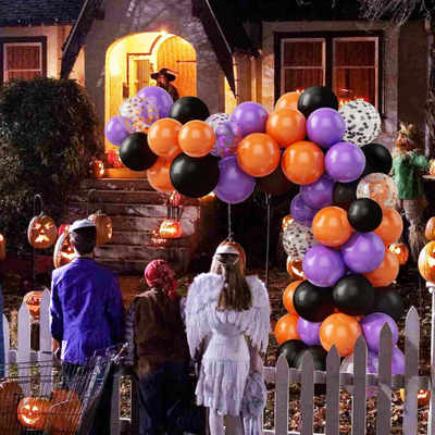 Our Scary Double Layered Black and Purple Halloween Balloon set offers durable and long-lasting decorations for your Halloween Halloween parties, birthday parties, spooky events parties, and most indoor and outdoor activities. The design features vibrant colours to make any occasion pop. Instructions are included, allowing you to have your decorations up and ready in just minutes.