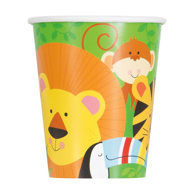 Pack of 16 Jungle Animal Party Paper Cups - 9oz - Partyshakes Tableware