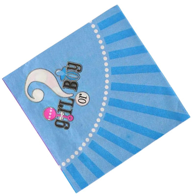 Pack of 16pcs Girl or Boy Party paper Napkins - 2Ply - Partyshakes Party Supplies
