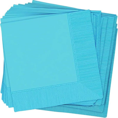 Pack of 20 Turquoise Paper Napkins - 2Ply - Partyshakes Party Supplies