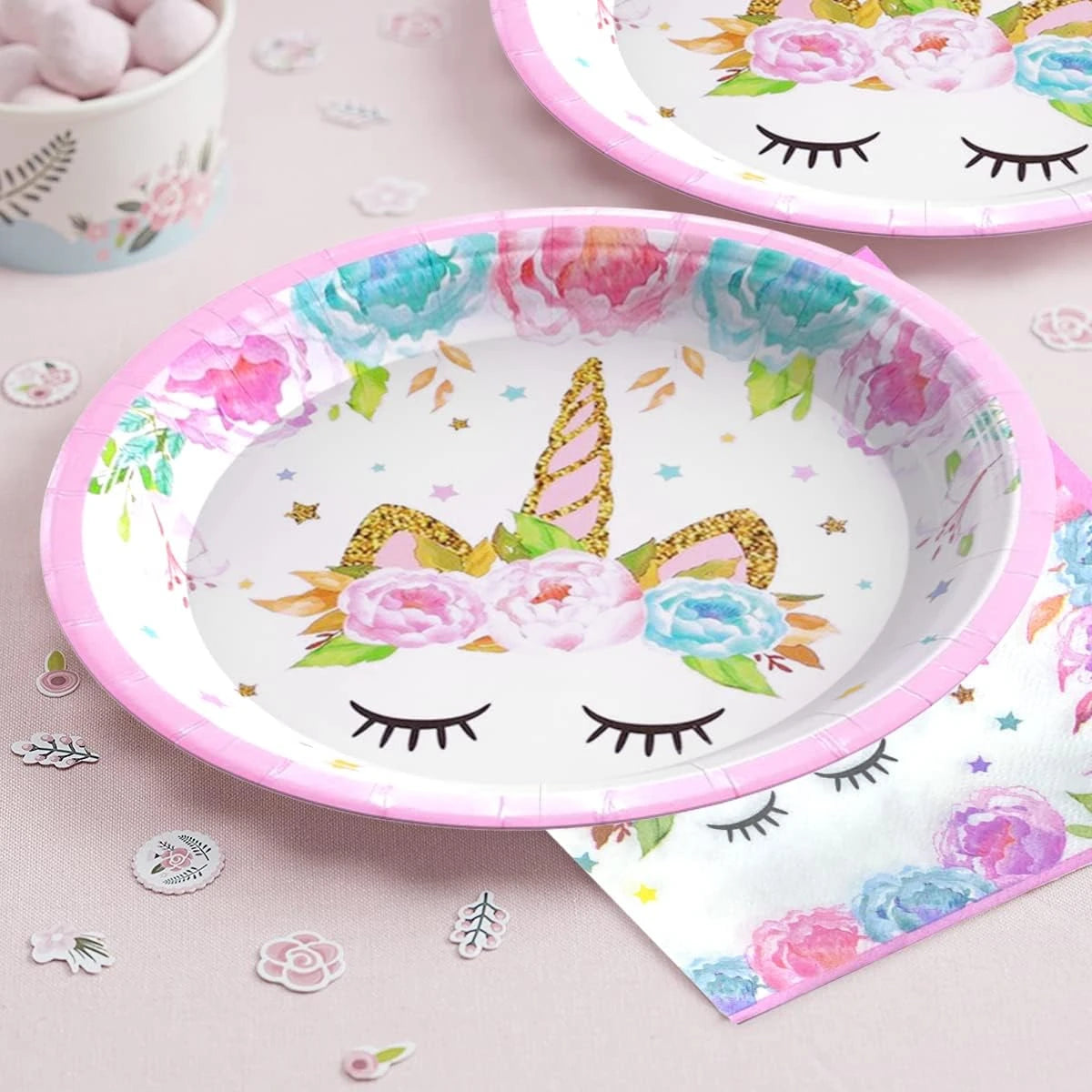 Pack of 6 Unicorn Party Paper Plates - Partyshakes Tableware