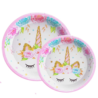 Pack of 6 Unicorn Party Paper Plates - Partyshakes Tableware