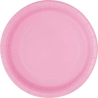 Pack of 8 Pink Paper Plates - Partyshakes Party Supplies