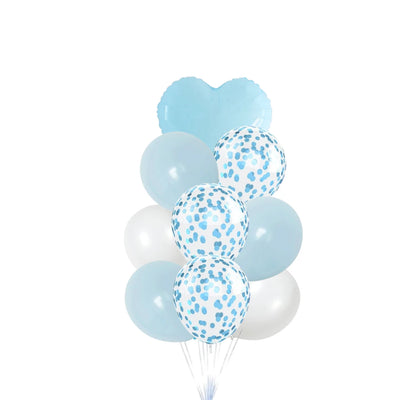 Pastel Blue Happy Birthday Balloon Banner Set for Birthday Decoration - Partyshakes balloons