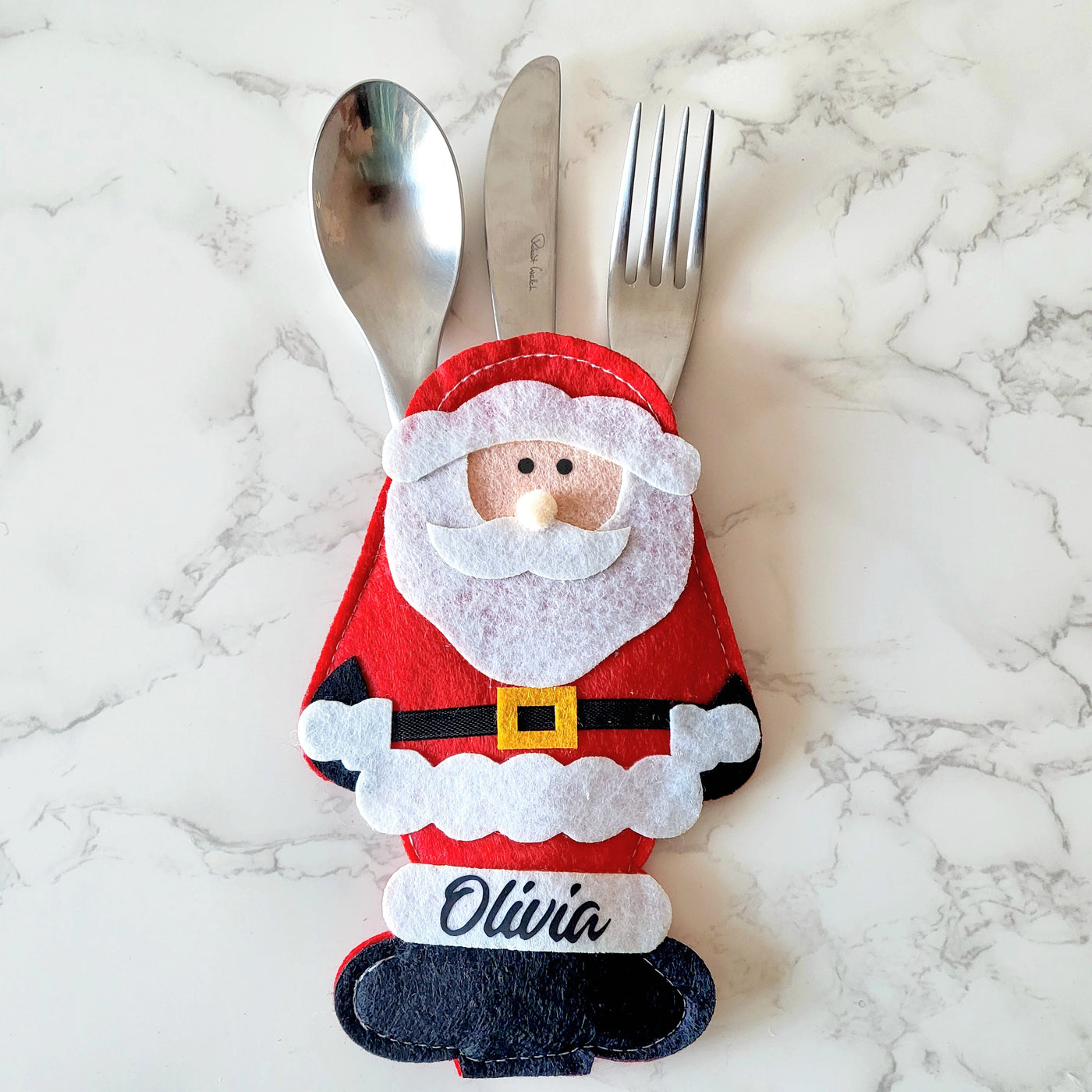 Personalised Christmas Cutlery Holder