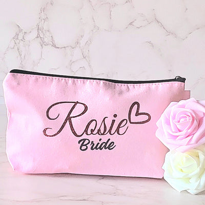 Personalised Name Makeup Bag, Gift for Birthday, Christmas, Hen do