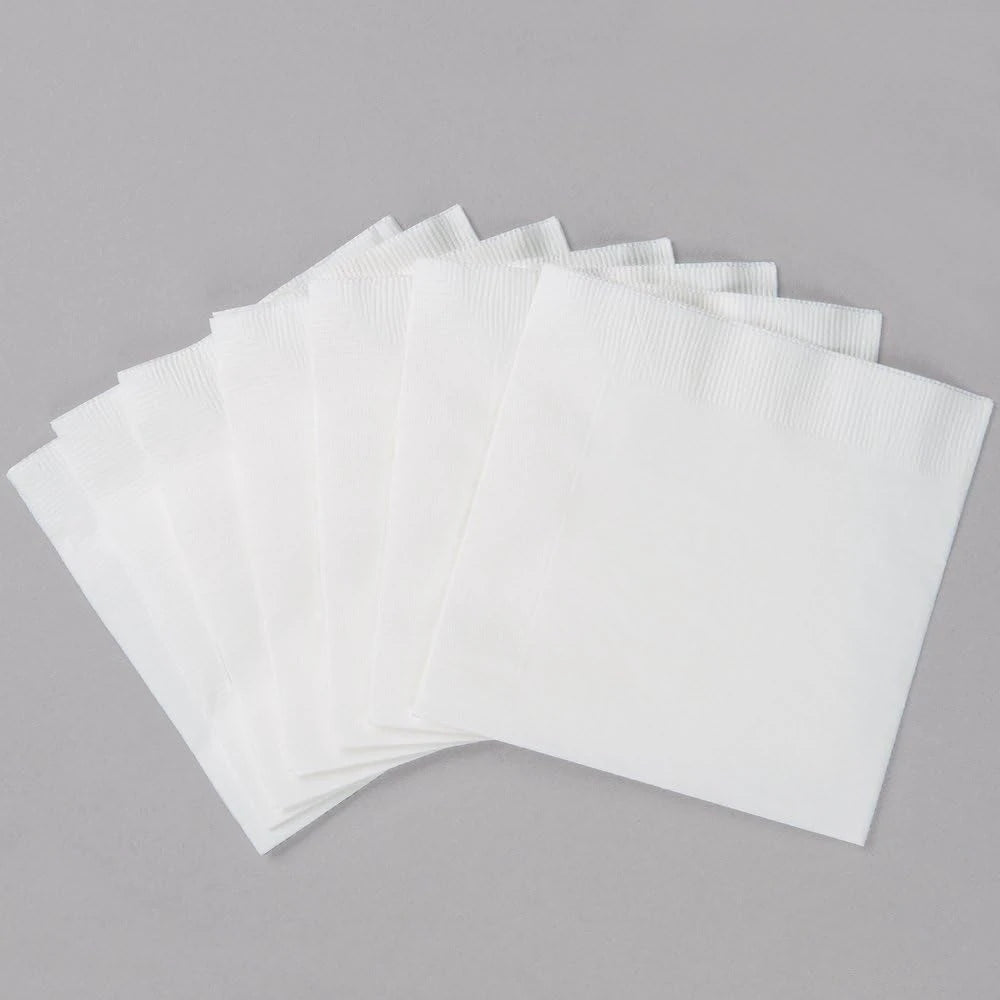 Pack of 20 Frosty White Paper Napkins - 2Ply - Partyshakes Party Supplies