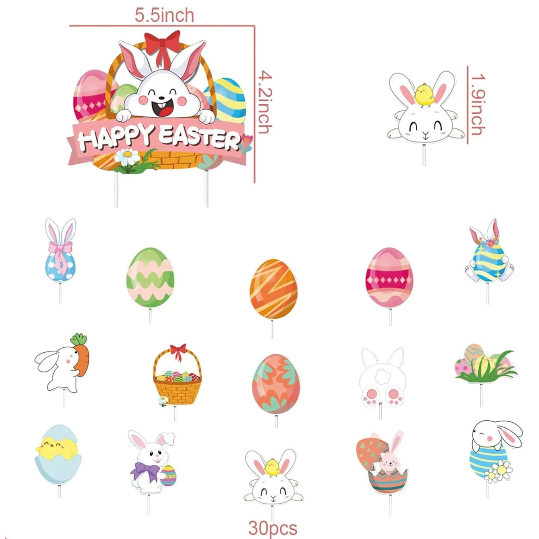 Happy Easter Cake and Cupcake Topper - Partyshakes