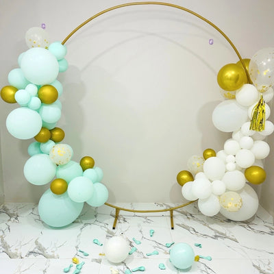 Tiffany Blue, White and Gold party Balloon Garland