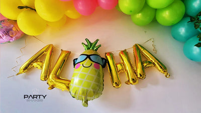 Tropical Summer Balloon Garland in Green and Yellow