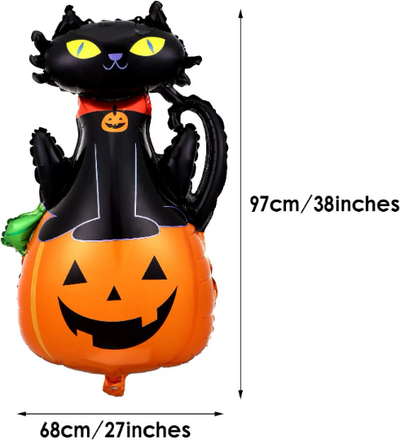 Halloween Party Decoration Balloons Set, Pumpkin and Spider Balloon Happy Halloween Banner - Partyshakes Balloons