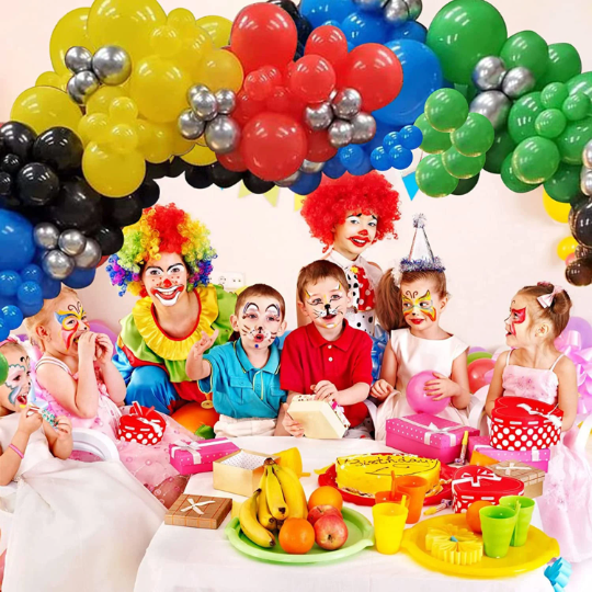 Giant Rainbow Balloon Garland  for Birthdays and Super hero decoration