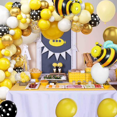 Bee Balloon Garland Arch, Bumble Bee Balloons for Summer Balloon Decorations - Partyshakes balloons