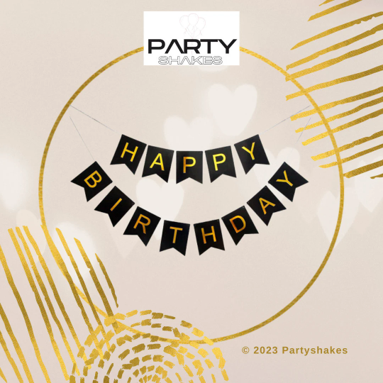 Impress and greet your birthday attendees with this sophisticated gold foil birthday banner and 30th balloon decoration. Birthday party decorations are a hit with everyone, making this banner a perfect choice for any age. Bring a touch of refinement to your celebration with this visually stunning and understated banner that will impress your guests.