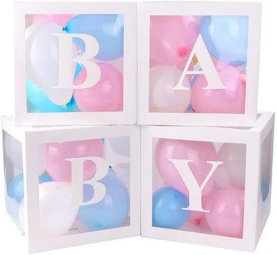With our 4pcs White Baby Boy Shower Transparent Boxes, you can create unique party preferences, put some confetti in the box, decorate the flowers with ribbons, and personalise the label stickers or cards, and your guests will always remember. 