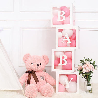 With our 4pcs White Baby Boy Shower Transparent Boxes, you can create unique party preferences, put some confetti in the box, decorate the flowers with ribbons, and personalise the label stickers or cards, and your guests will always remember. 