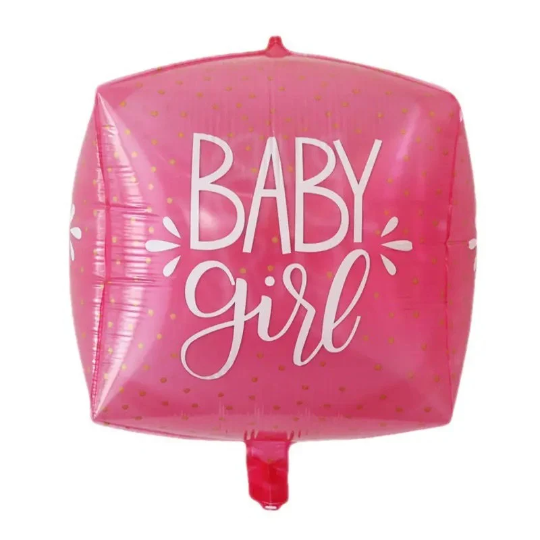 Pink Baby Girl and Blue Baby Boy Bobo Foil Balloon