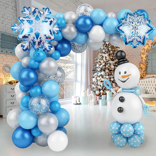 DIY Frozen Balloon Garland Arch, Frozen birthday party