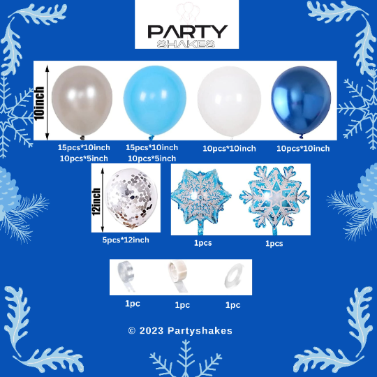 DIY Frozen Balloon Garland Arch, Frozen birthday party