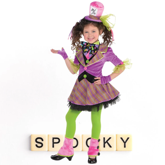 Kid’s Mad Hatter Halloween Costume, Halloween Witch Costume