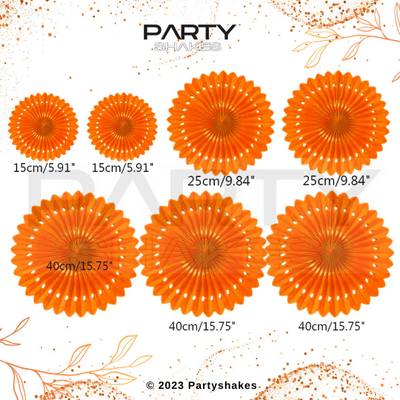 Orange and Black Halloween Flower Paper Fan, Hanging Honeycomb Paper Fans - Partyshakes paper fans