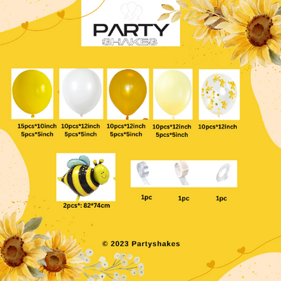 Bumble Bee Balloons Garland for Summer Balloon Decorations