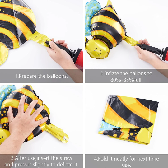 Bee Balloon Arch Kit, Bumble Bee Balloons for Summer Balloon Decorations