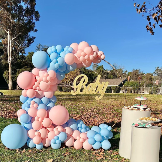 Pink and Blue Gender Reveal and Baby Shower Balloon Garland - Partyshakes balloons