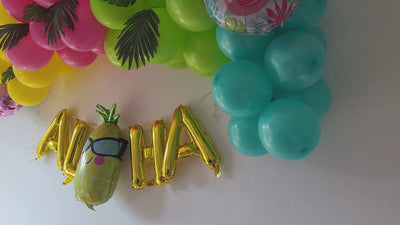 Tropical Summer Balloon Garland in Green and Yellow