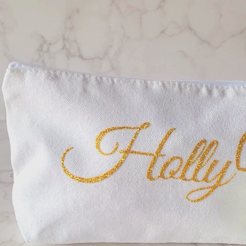 Personalised Name Makeup Bag, Gift for Birthday, Christmas, Hen do