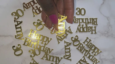 Custom Happy Birthday Table Confetti Decorations