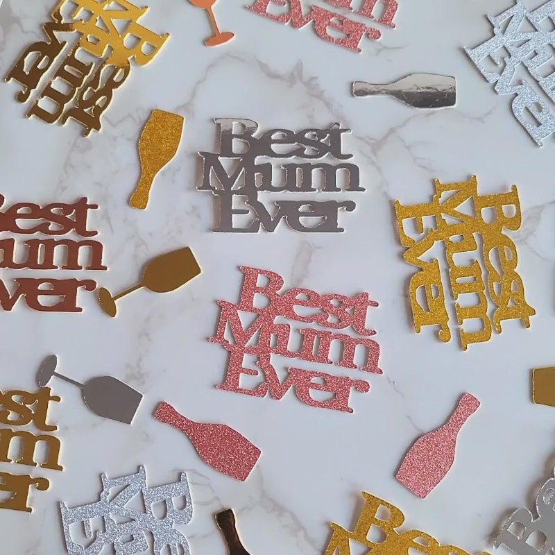 Mothers Day, Best Mum Ever Table Confetti Decoration