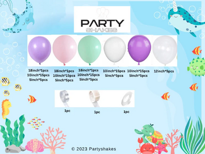 Giant Mermaid Balloon Garland Arch for Birthday Parties