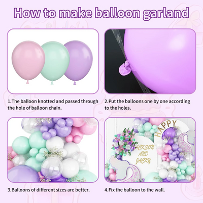 Giant Mermaid Balloon Garland Arch for Birthday Parties - Partyshakes Balloons