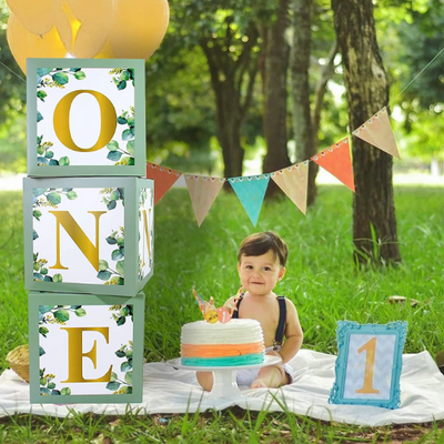 Enhance the ambience of your child's first birthday or baby shower with our 3pcs Sage Green ONE Blocks. These decorative blocks, adorned with gold letters, are also a lovely addition to any home decor. Perfect for gender reveal and kids' birthdays, these blocks are a unique and elegant choice.