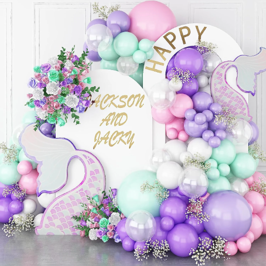 Giant Mermaid Balloon Garland Arch for Birthday Parties - Partyshakes Balloons