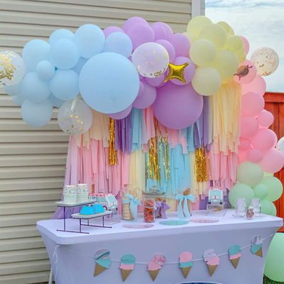 Pastel Rainbow Unicorn Balloon Garland Arch - Partyshakes Balloons