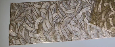 Luxury Metallic Gold and Silver  PVC Leaf Table Runner