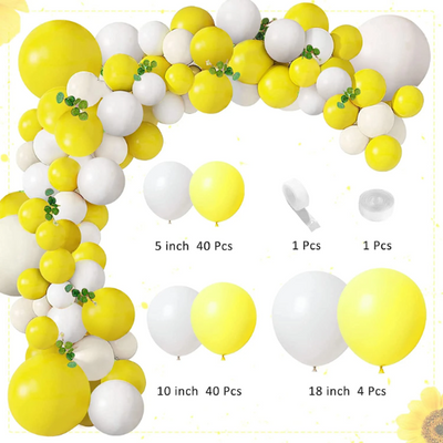 Bright and Cheery Yellow and White Easter Balloon Garland
