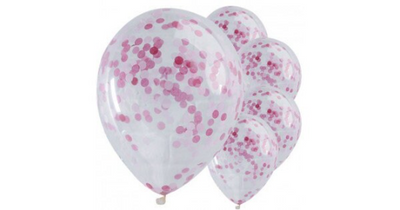 Pink Heart with Pearl Pink and White Balloon Bundle - Partyshakes Balloons