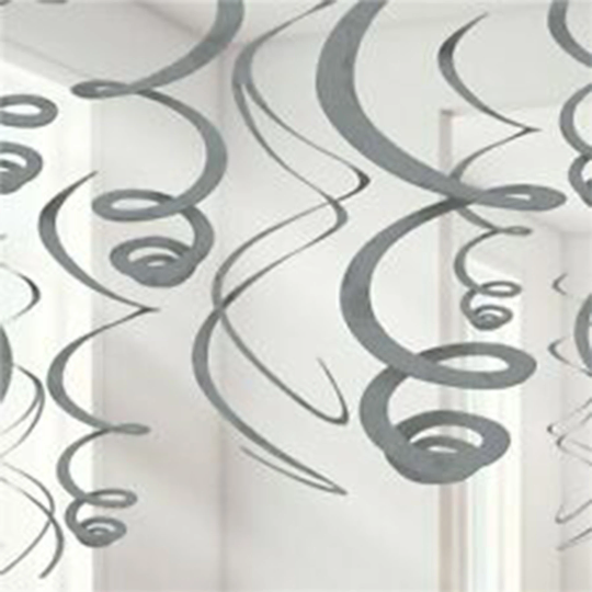 Pack of 6 Hanging Swirls Decoration
