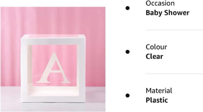 Personalised A-Z Transparent Baby Blocks - Perfect for Baby Shower