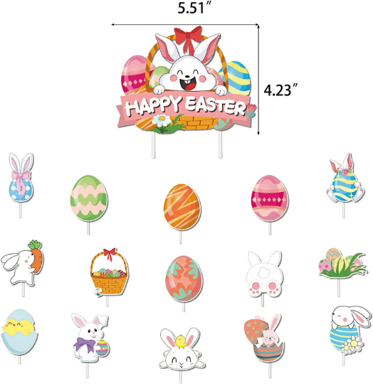 Easter Party Balloon Set and Banner Flag Decoration - Partyshakes Easter Decorations