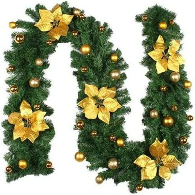 9FT Christmas Garland Decoration - Partyshakes Wreaths & Garlands