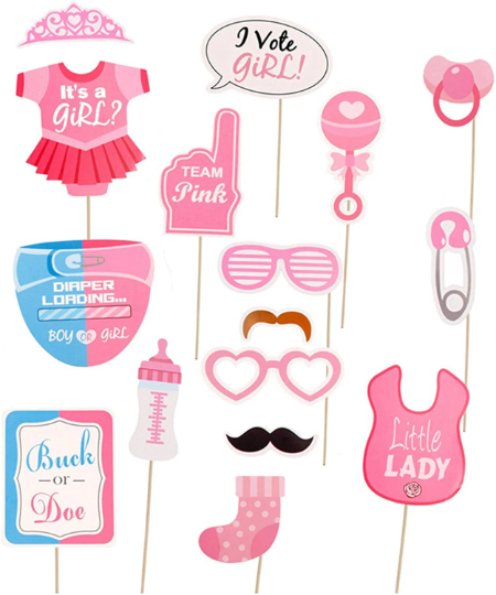 Gender Reveal Photo Booth Props