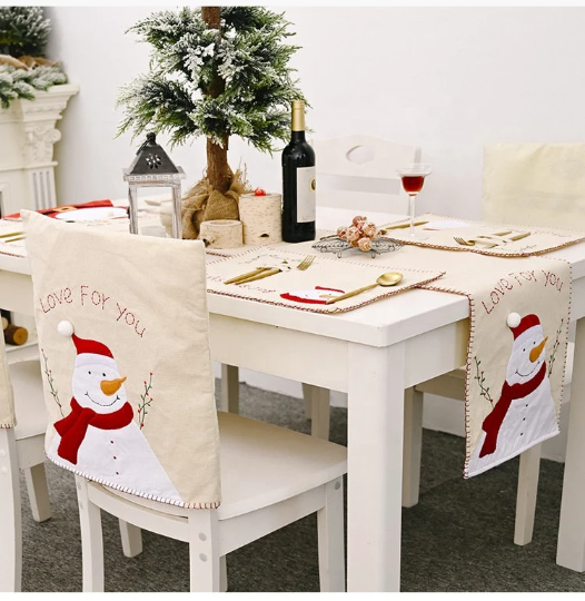 Christmas Linen Embroidered Placemat