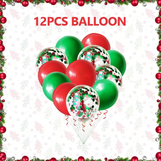 Merry Christmas Party Balloon Set - Partyshakes Christmas Balloons