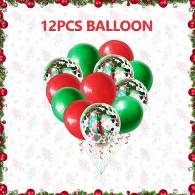 Merry Christmas Party Balloon Set - Partyshakes Christmas Balloons